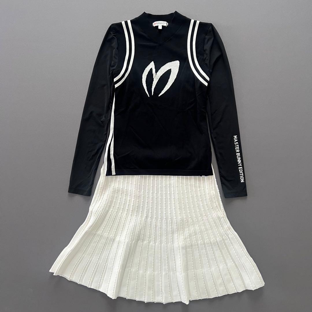 パーリーゲイツ　マスターバニー　セットアップ　ゴルフ　レディース　長袖　スカート