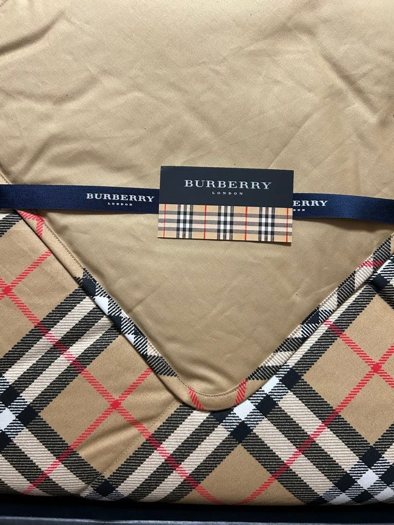 未使用　BURBERRY　バーバリー　ノバチェック　ダウン　羽毛　ひざ掛け