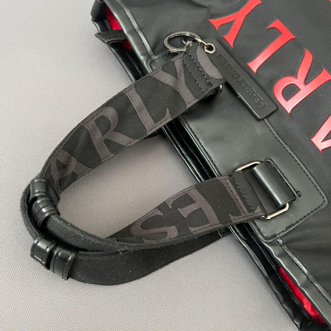 PEARLY GATES パーリーゲイツ　メゾンロゴ　カートバッグ　ゴルフ　黒赤