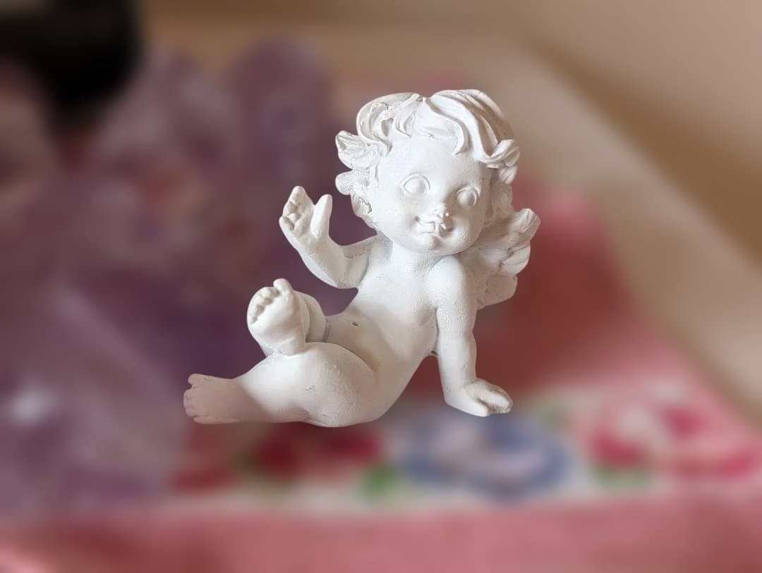 天使とアメジストのクリスタルファウンテンのセット