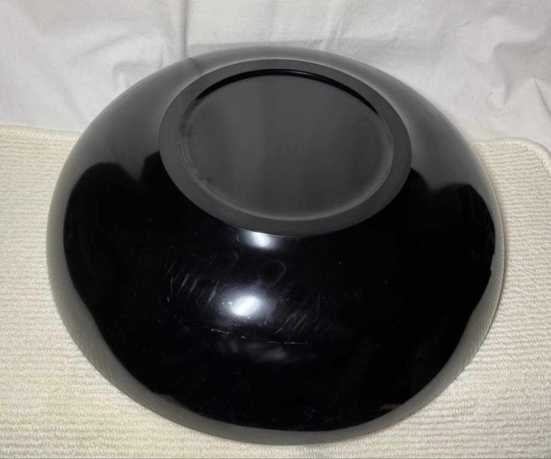 未使用 こね鉢 外黒内朱 16寸 そば うどん パン