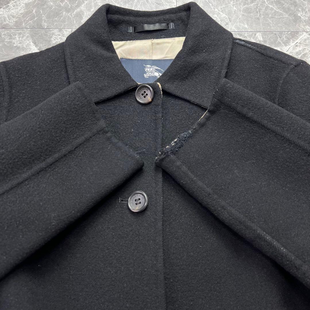 カシミヤ100♡バーバリーロンドン　ダブルフェイス　コート　ノバチェック 黒