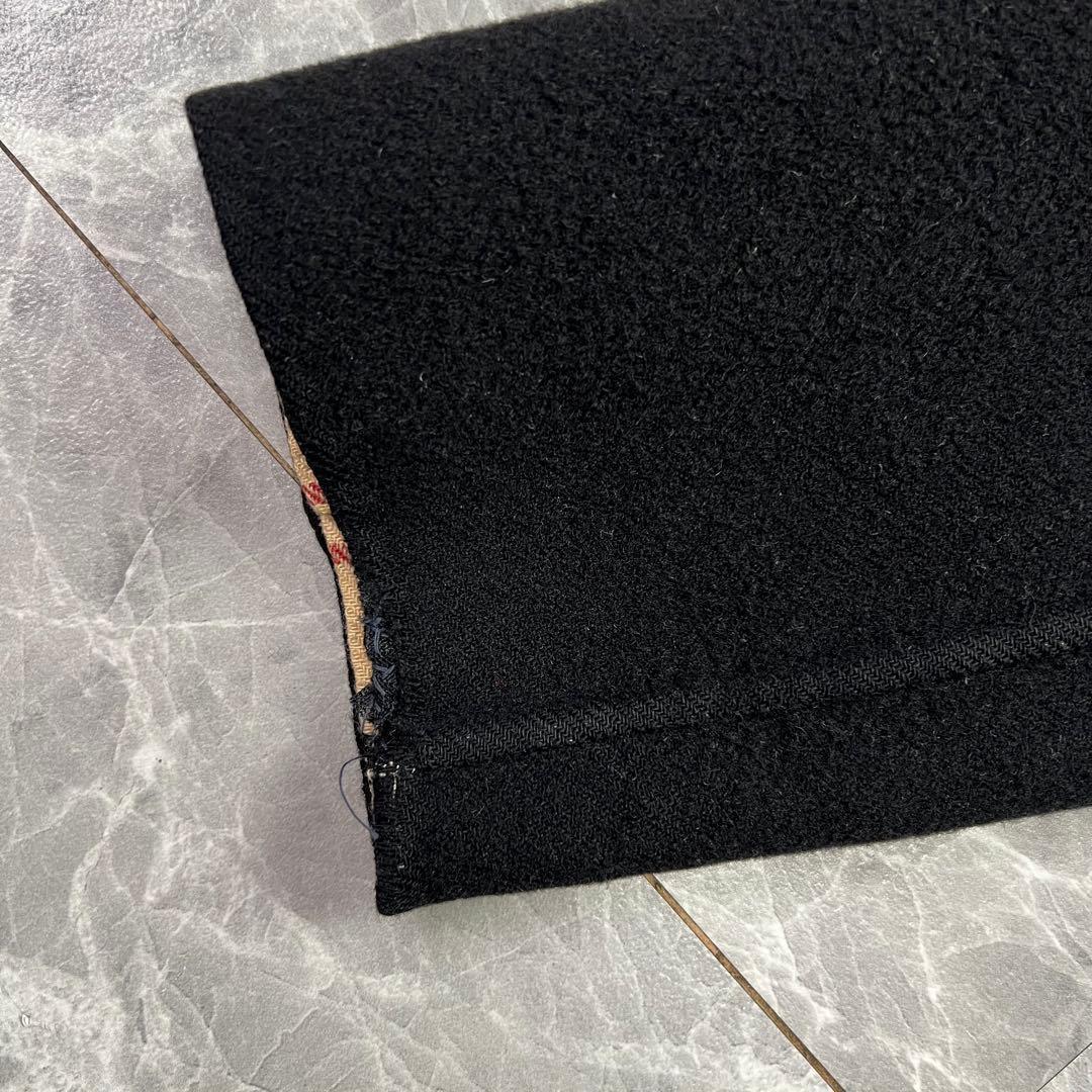 カシミヤ100♡バーバリーロンドン　ダブルフェイス　コート　ノバチェック 黒