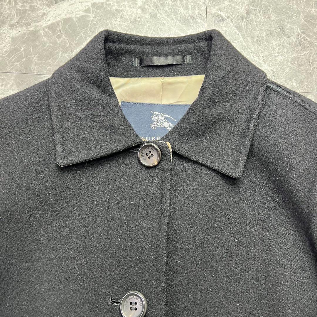 カシミヤ100♡バーバリーロンドン　ダブルフェイス　コート　ノバチェック 黒