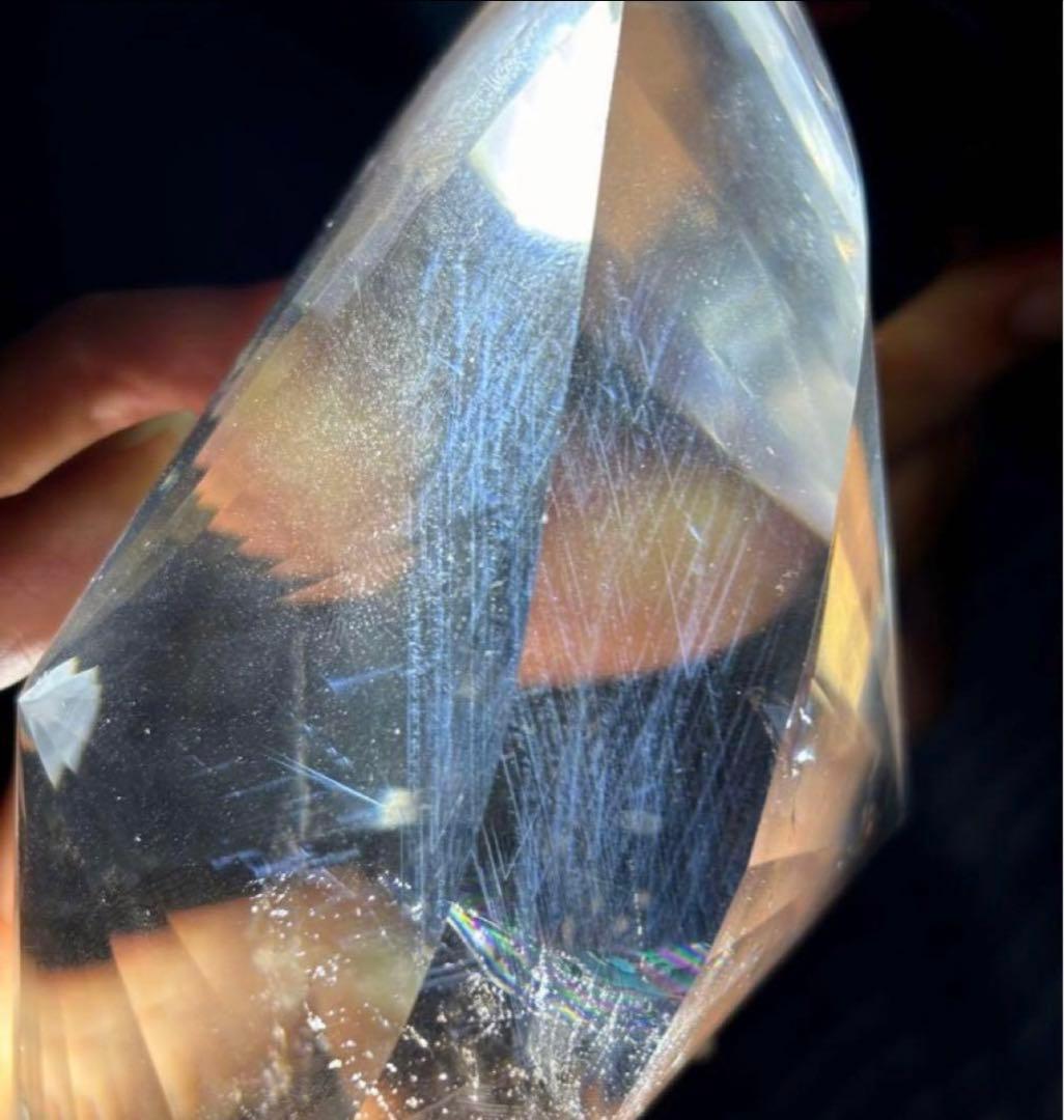 レア　AAA　レムリアンシード　水晶　ブルーラダー　マスタークリスタル　台座付き