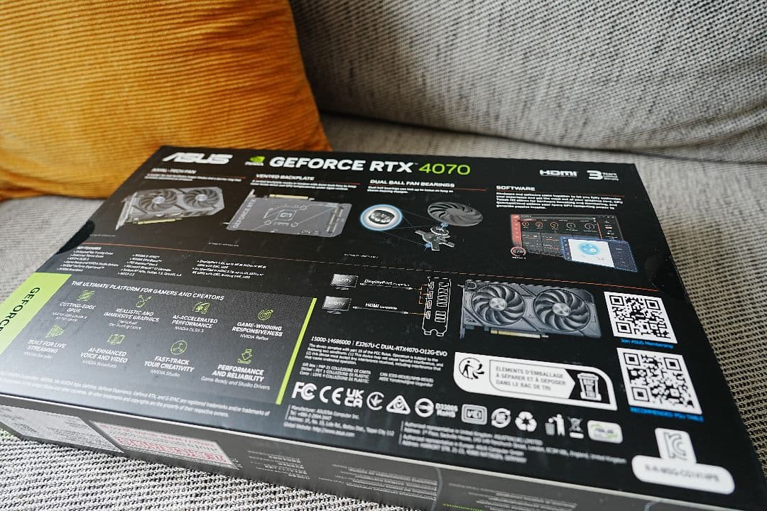 【新品・本日発送！】GeForce RTX 4070 asus未開封購入証明書付