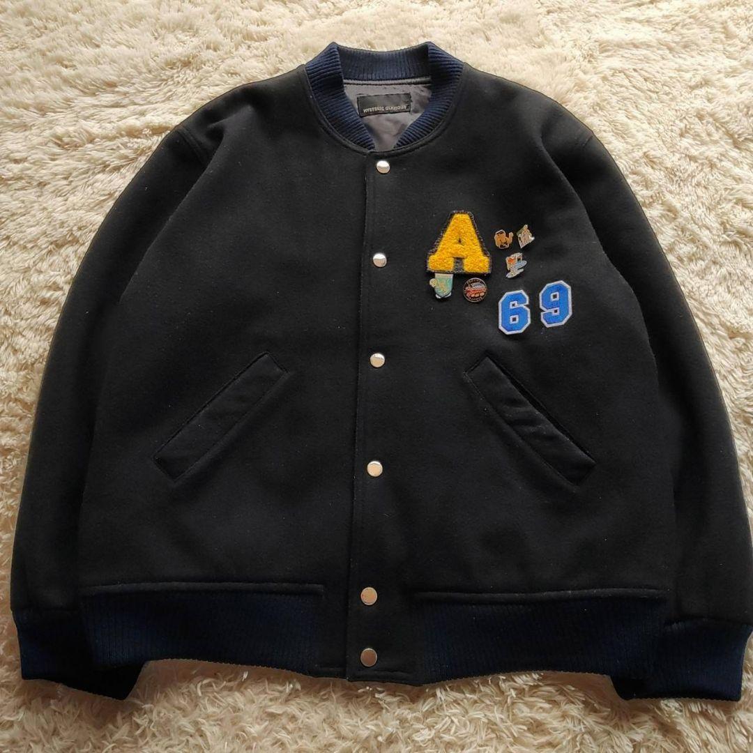 HYSTERIC GLAMOUR 初期 大判刺繍デザイン ウール スタジャン