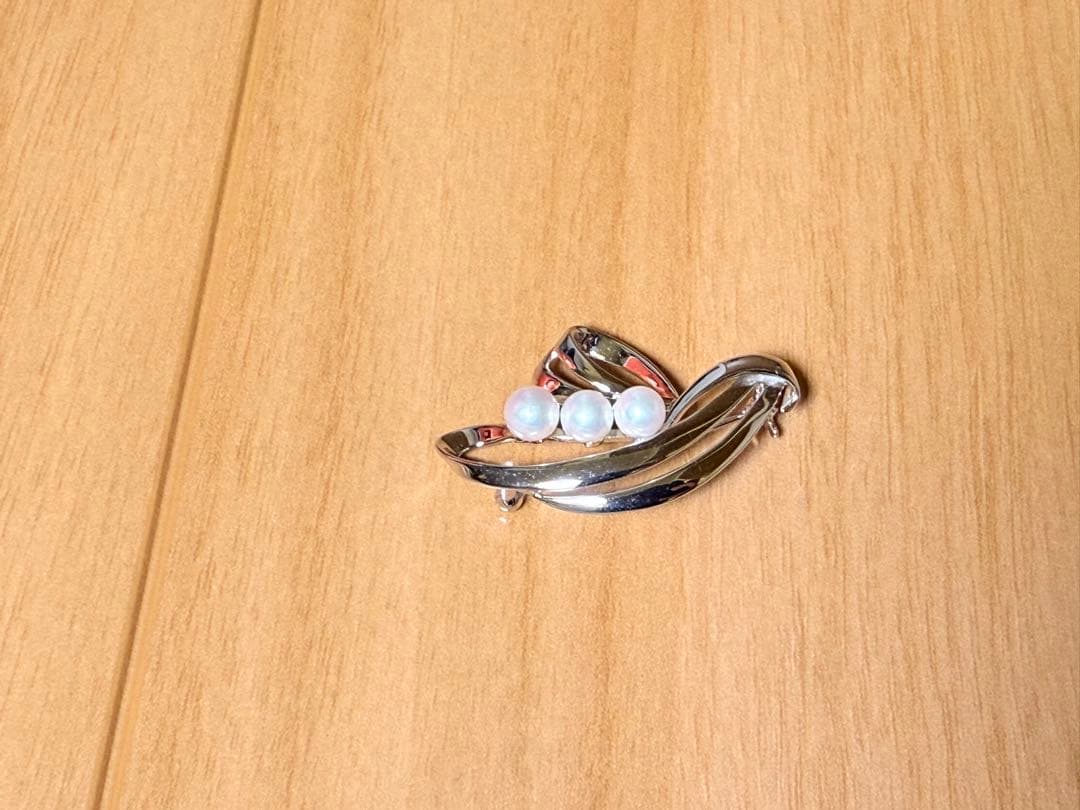 超レア！ヴィンテージ ミキモト アコヤパールブローチ M S・NHK 刻印