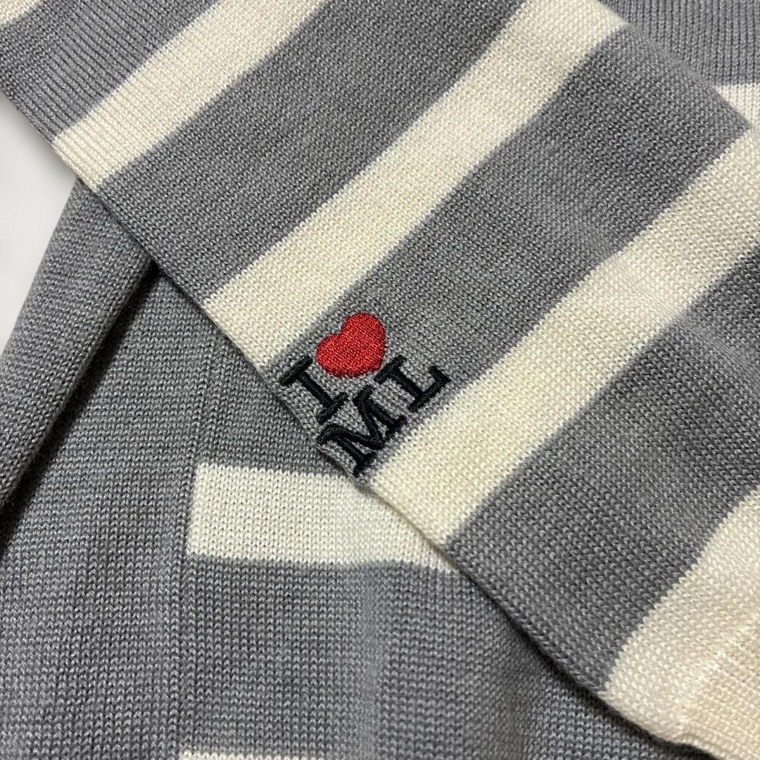 MARK & LONA ストライプ Vネックセーター