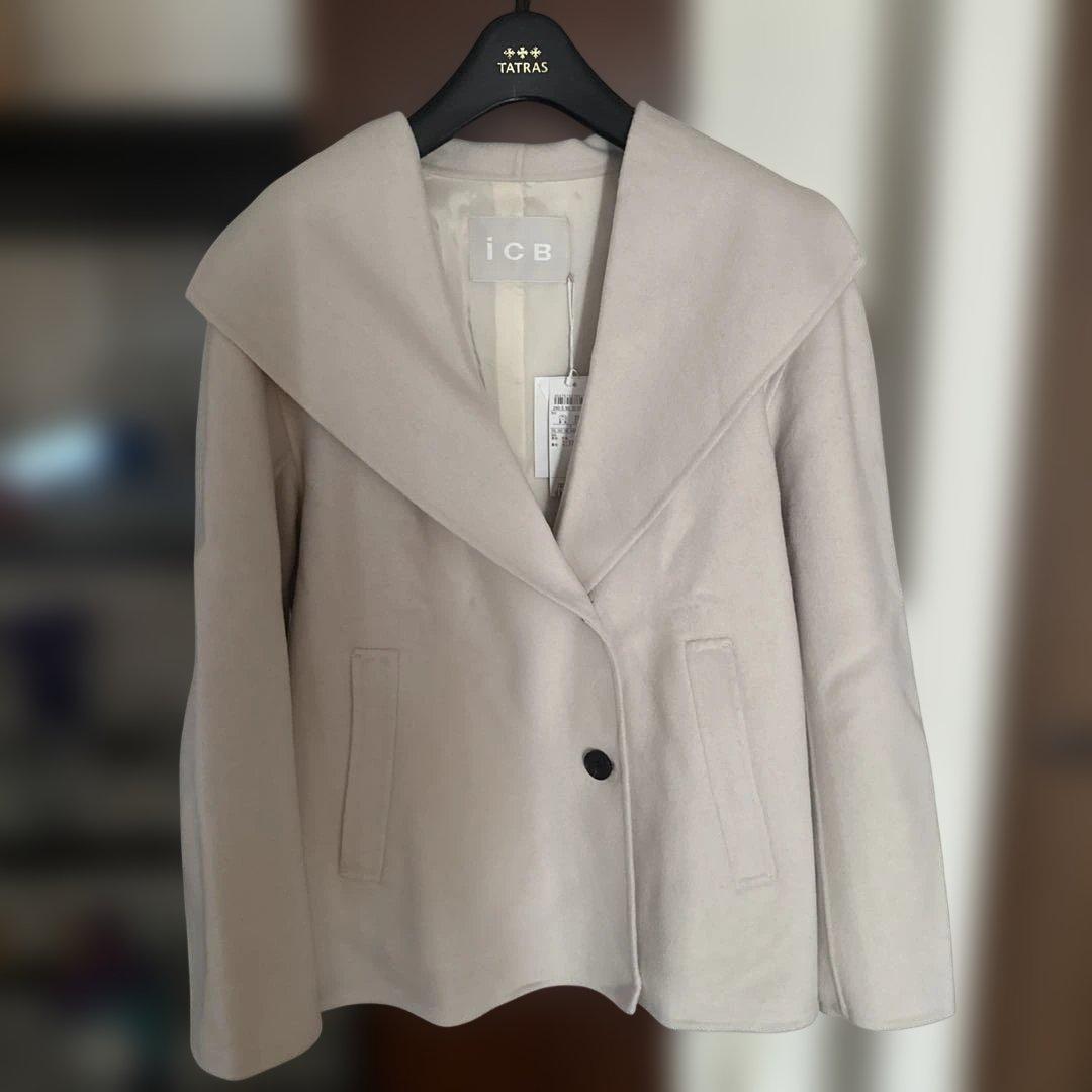 【新品.未使用】☆ICB カシミヤウールコート サイズ4(9号)55,000円