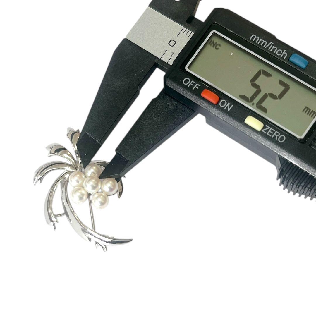 【極美品】MIKIMOTO パールブローチ リーフ お花 アコヤ真珠 業者磨き済