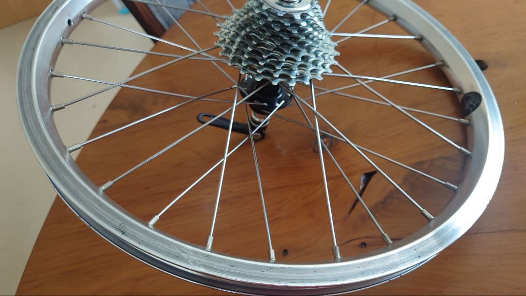 モールトン17インチ369手組み28ホールホイール12-25カンパカセット付