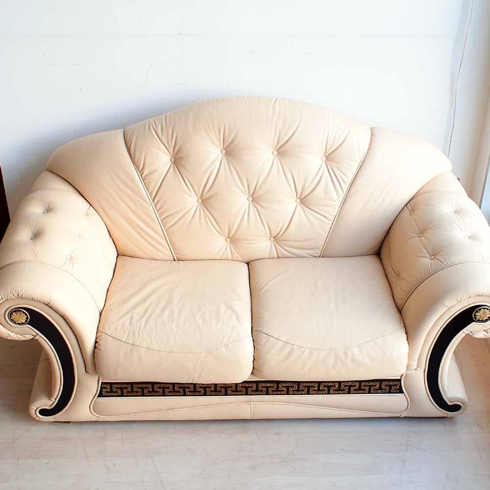 イタリア CARTEI 本革ソファ 2人掛け エレガント ZR24327