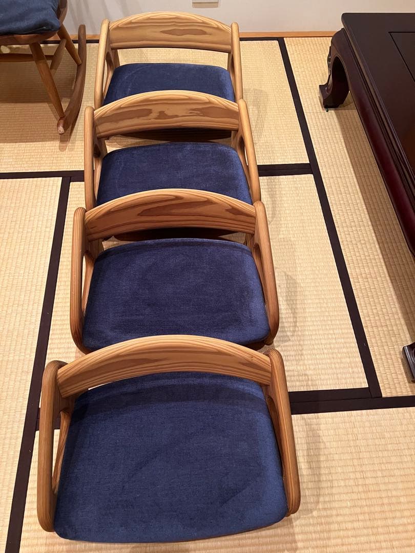 座椅子/木製/4脚セット/HIDA（2脚セットでの購入も可）