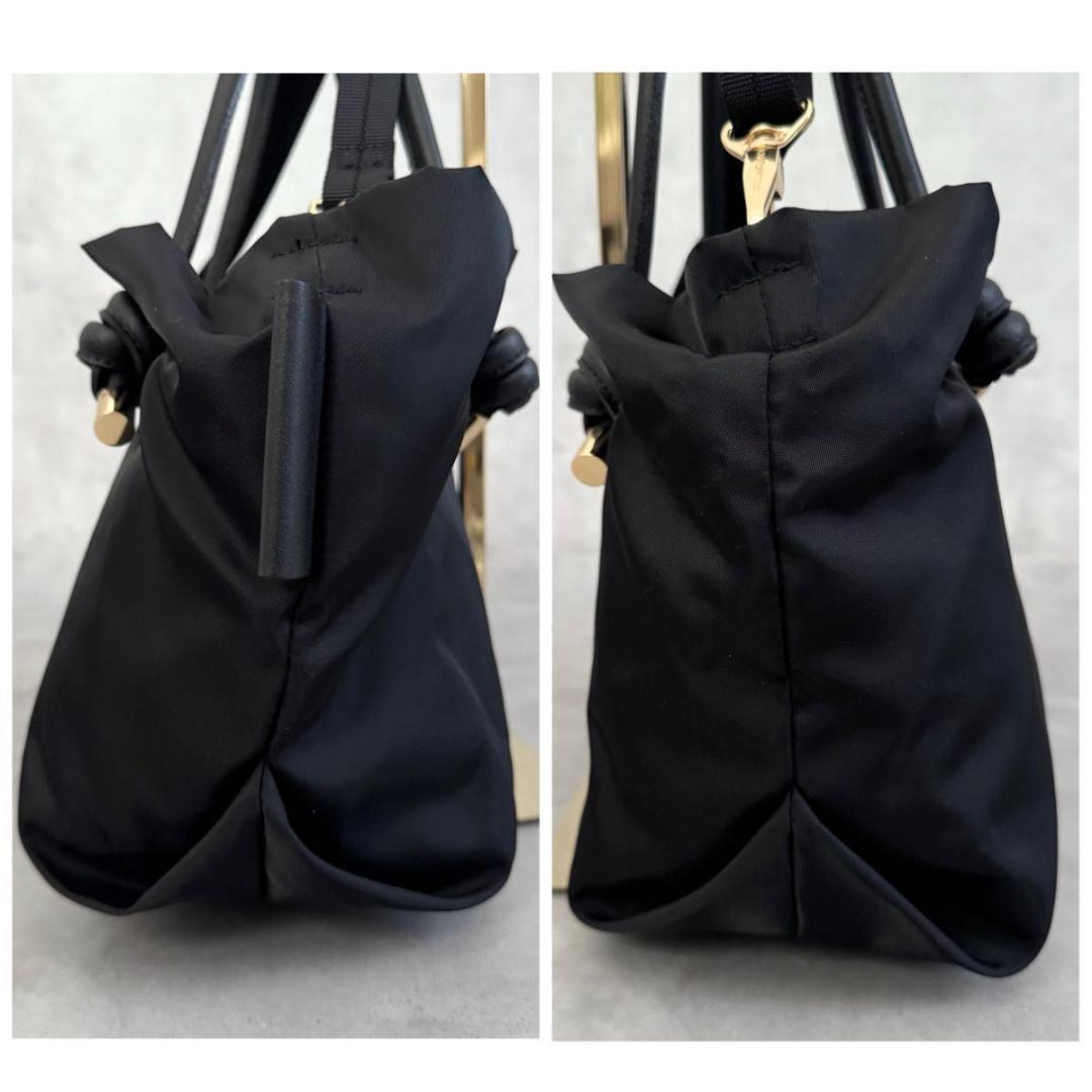 未使用級 VIOLAd’ORO BIANCA トートバッグS 2WAY 黒 軽量