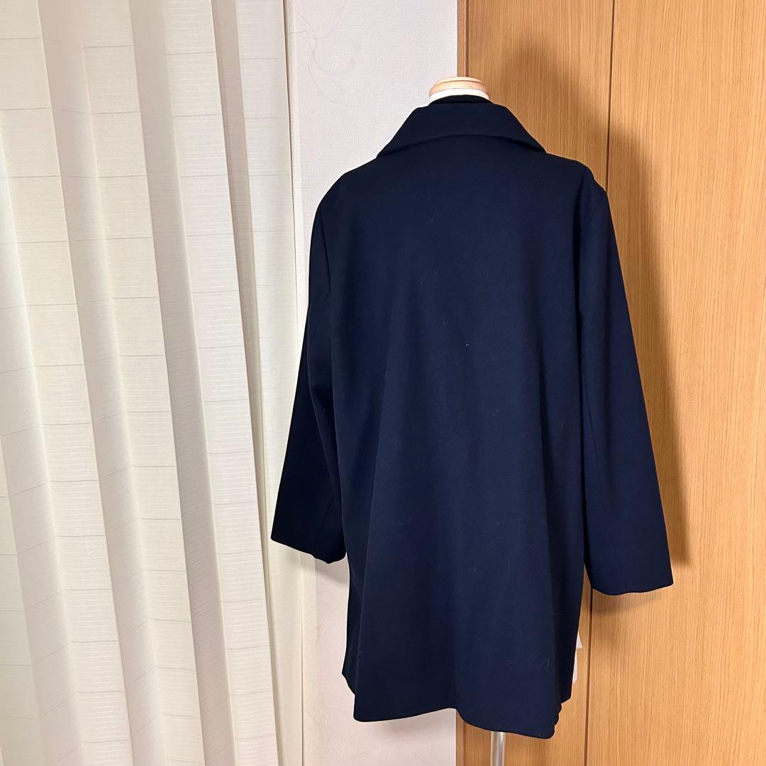 近年発売　美品　大きいサイズ　ギャバジンK T キヨコタカセ　ミドル丈ピーコート