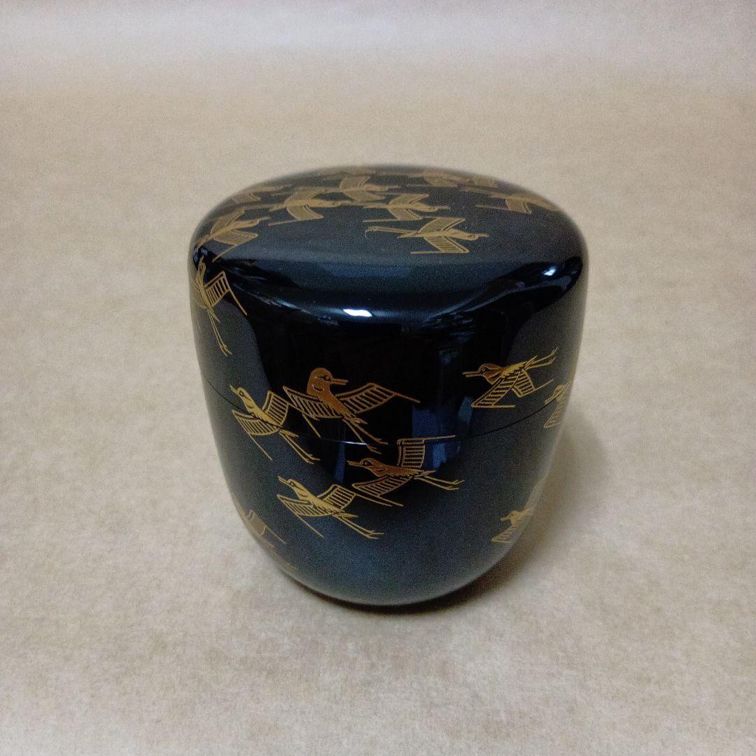 茶道具　須磨蒔絵内梨地大棗