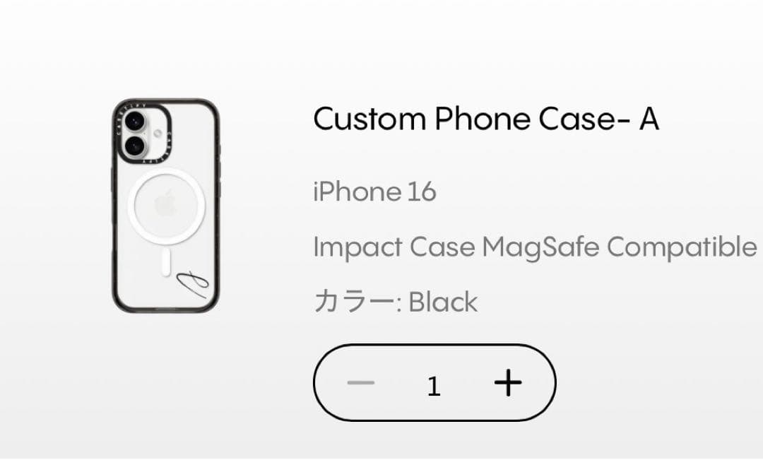 iPhone 16用MagSafe対応ケース ブラック