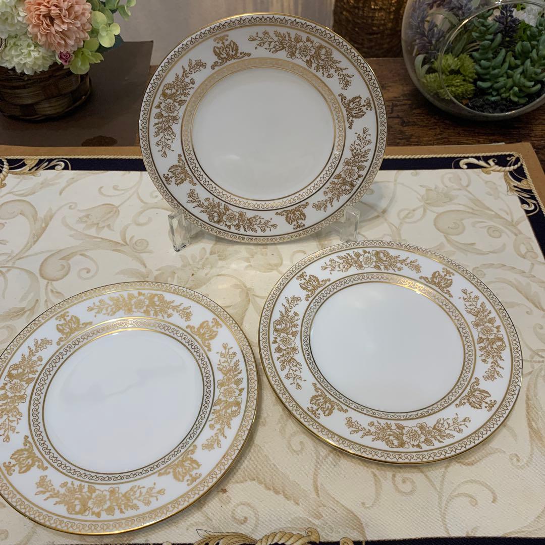 ウェッジウッド ゴールド　コロンビア　15.5cmケーキプレート　5枚