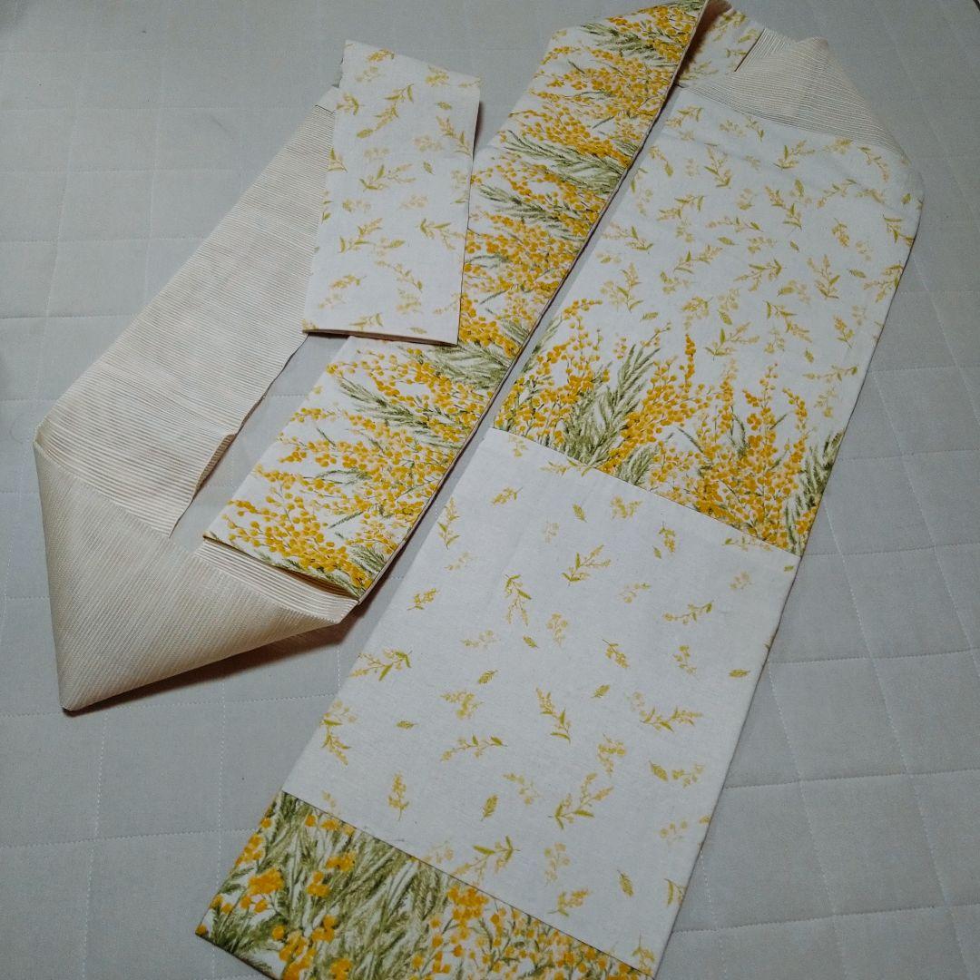 「専用出品　オーダーかぶせ帯　ミモザ」