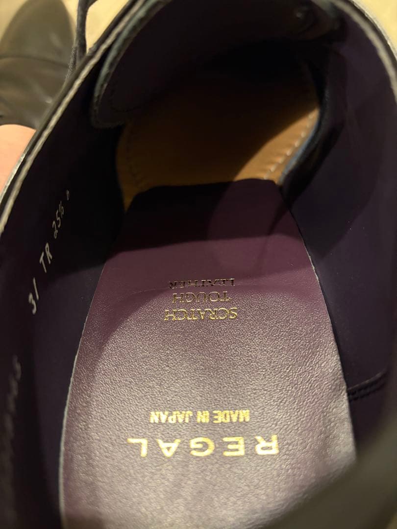 【極美品】REGAL リーガル　革靴　31TR ストレートチップ 25.5センチ