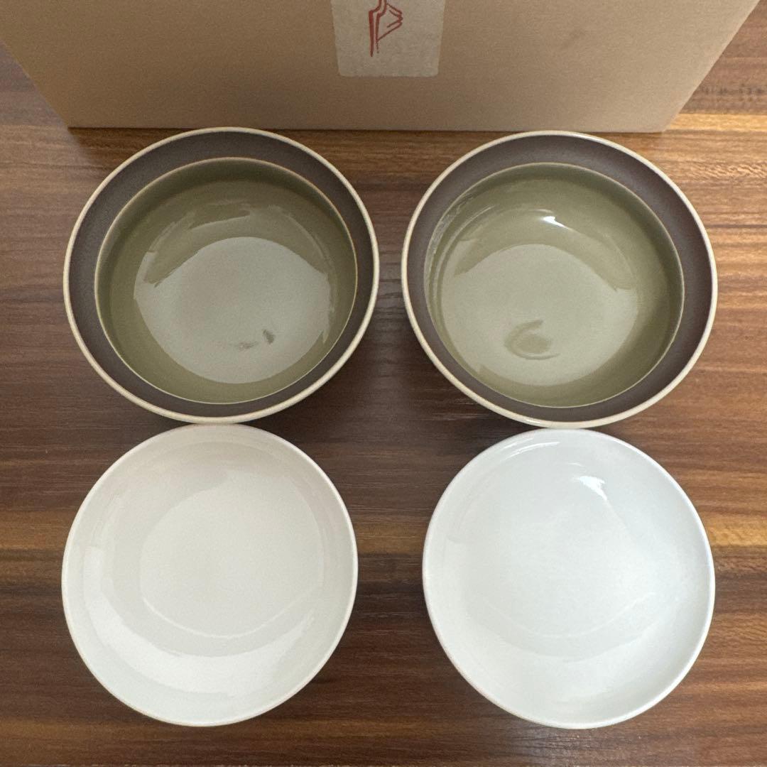 【未使用・送料無料】深川製磁 百年庵 染付亀文 珍味入揃 2点セット