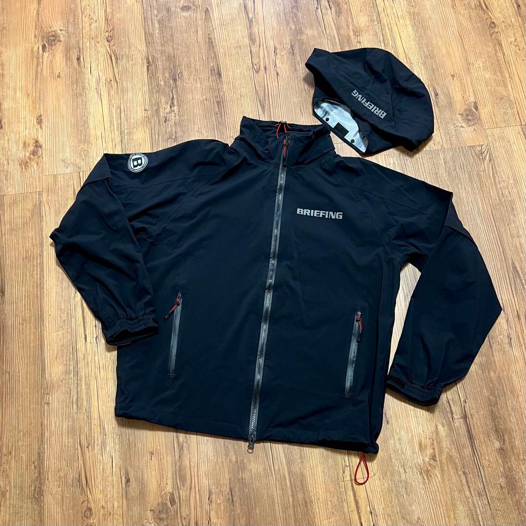 Tomo　BRIEFING GOLF ジャケットブラック レインウェア L