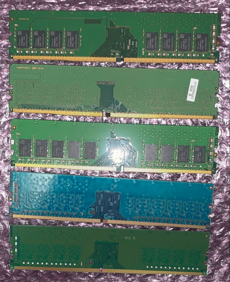 デスクトップPC用メモリ 8GB 5枚 メーカー混在