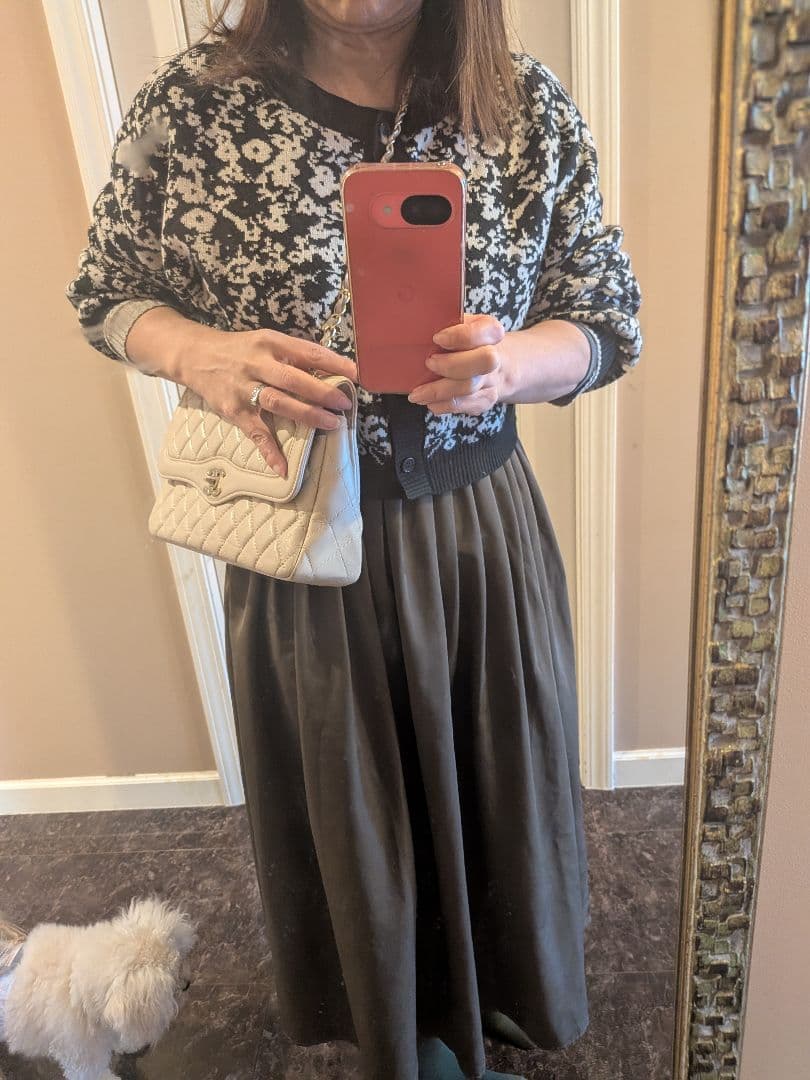 CHANEL ダブルフラップアイボリー バッグ