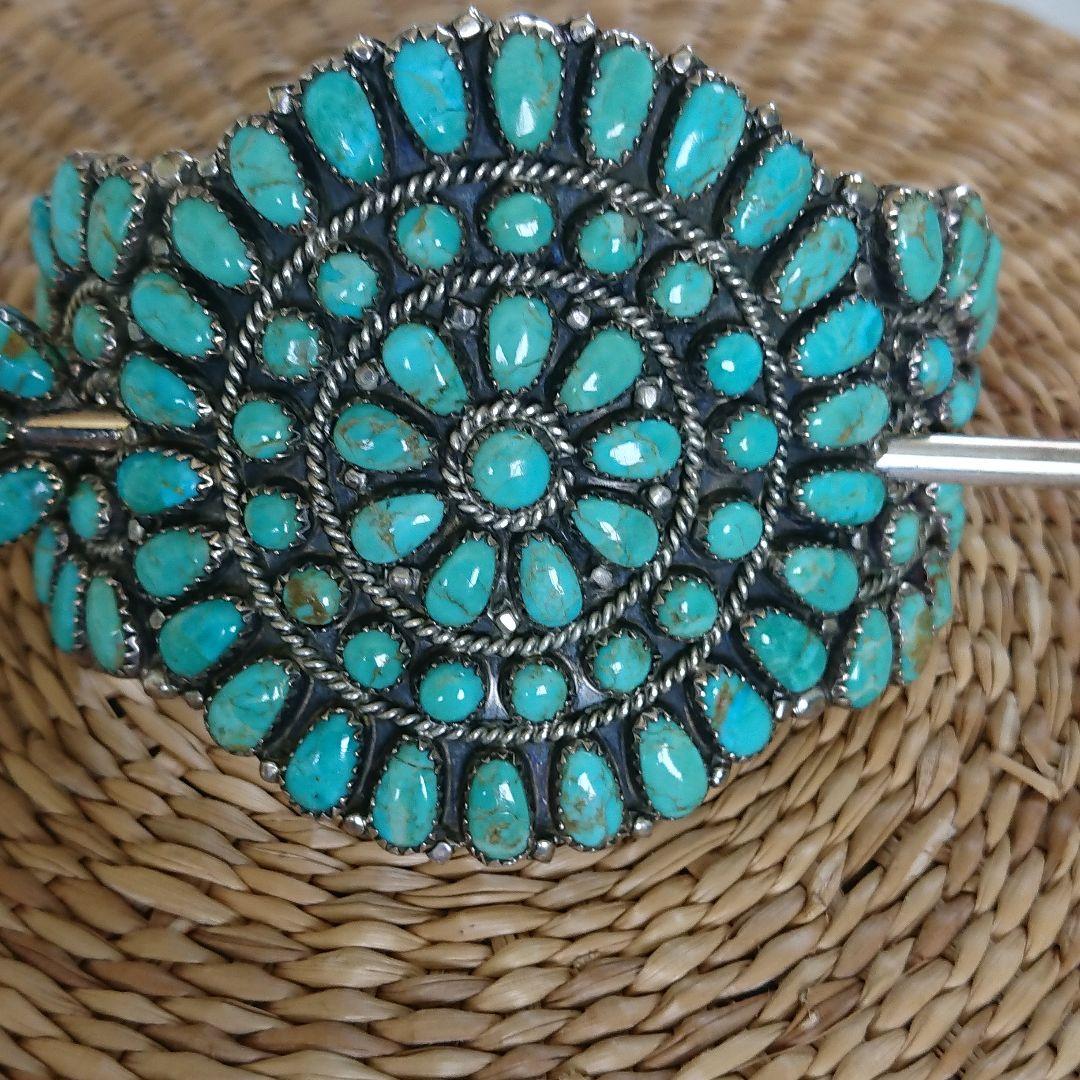 ターコイズクラスター ヘアアクセサリー