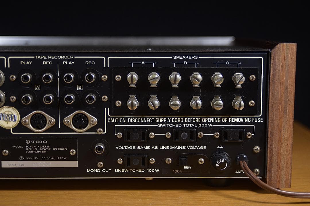 KA-7002 TRIO プリメインアンプ 整備済み動作品
