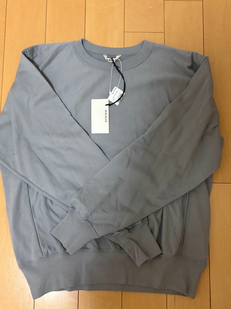【新品】AURALEE/オーラリー　スウェット　ブルーグレー/サイズ1
