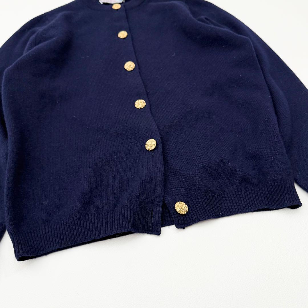 Ballantyne カシミヤ ニット 金釦 カーディガン ネイビー 36