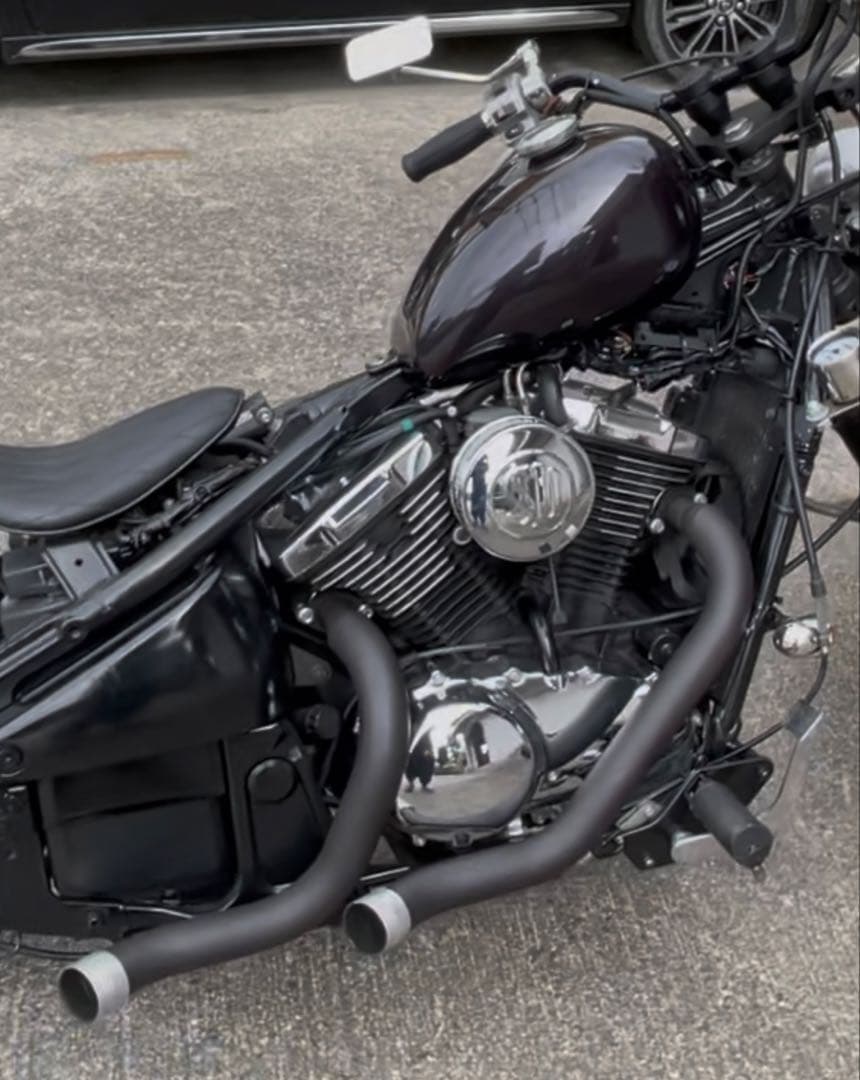 バルカン400 ターンアウトマフラー（ブラック）