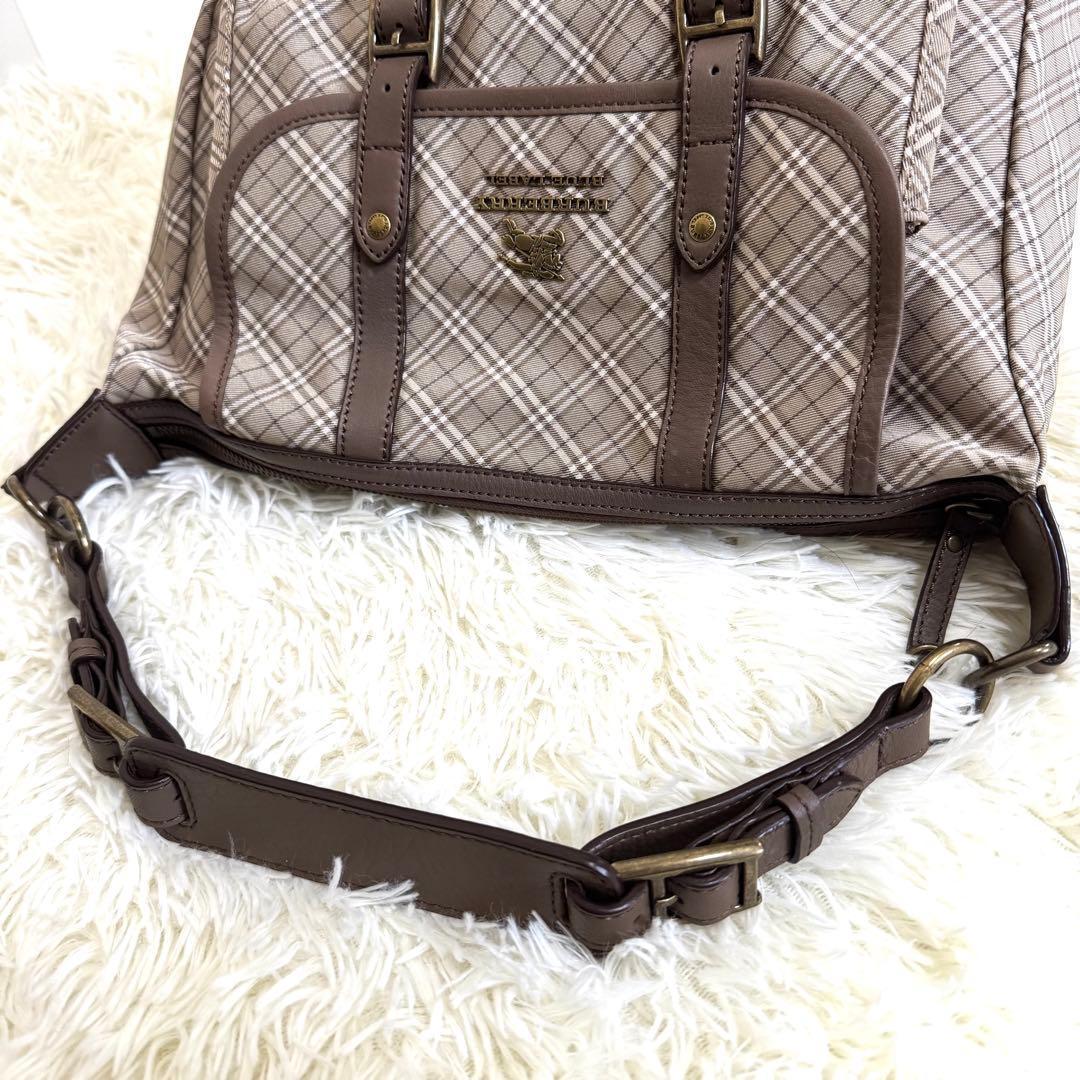 【新品同様】バーバリーブルーレーベル　ワンショルダー　バッグ　ロゴ