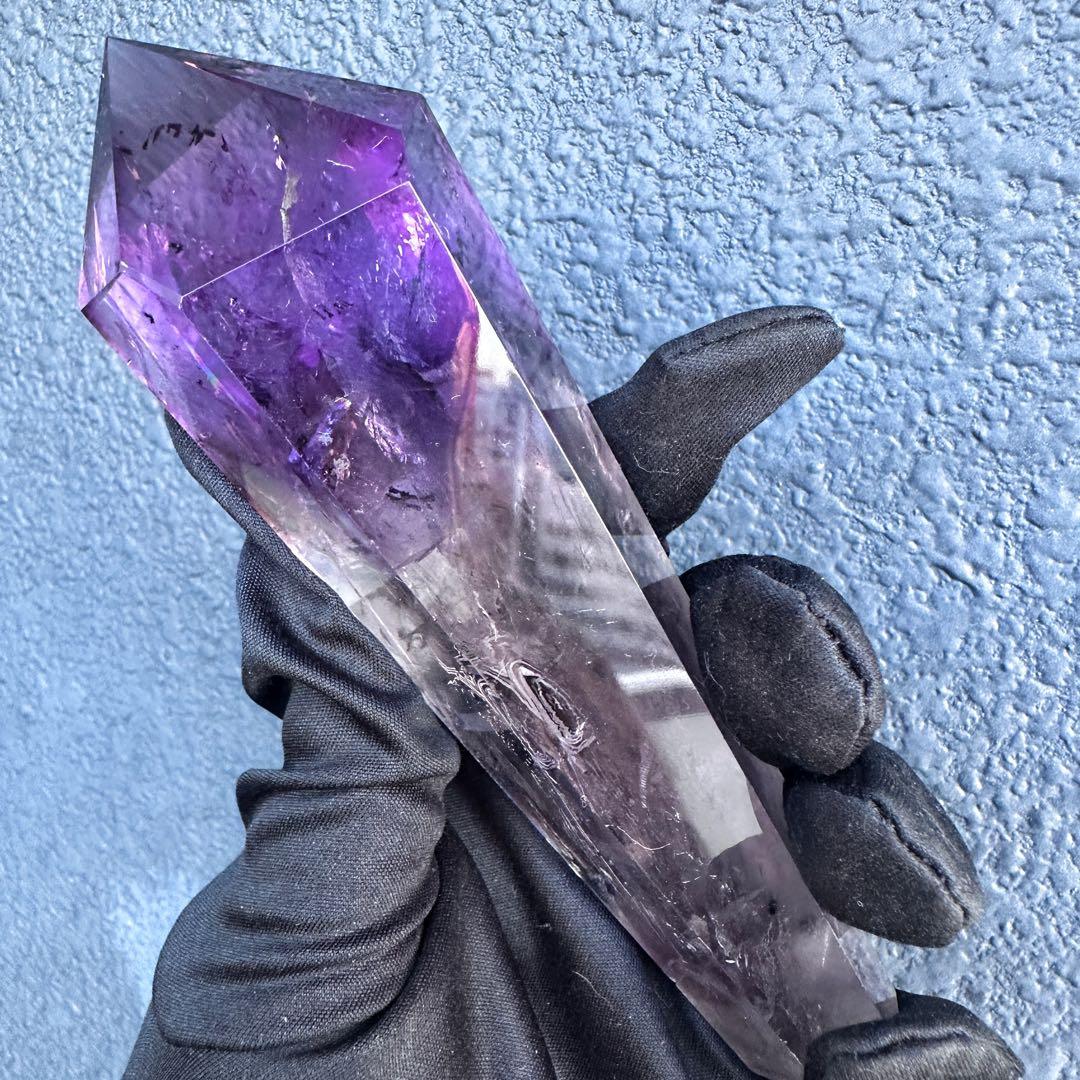 爆レア❗️ロマネサイト虹☆アメジストナチュラルポイントワンド ファントムA1111