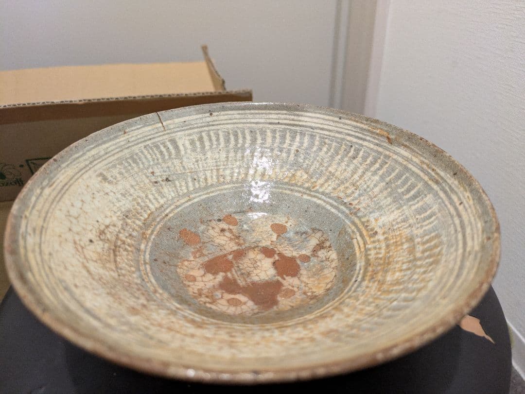 最終値下げ！　時代物　李朝　三島　高麗　平茶碗　夏茶碗　古美術品
