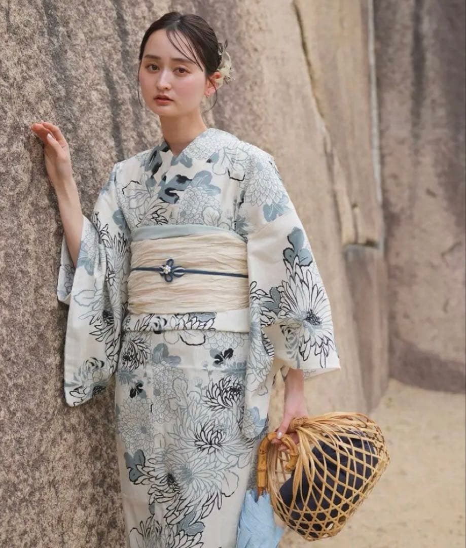 utatane 浴衣・帯・帯締め・下駄セット 4点セット