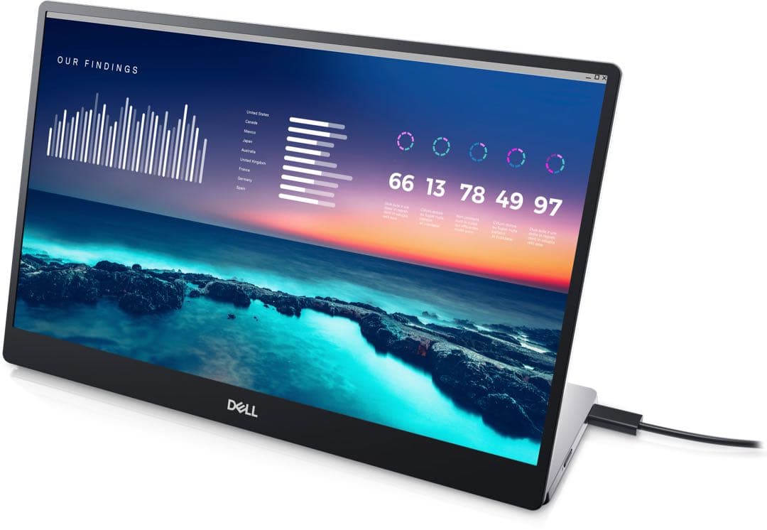 【美品】DELL ポータブル薄型モニター 本体 P1424H