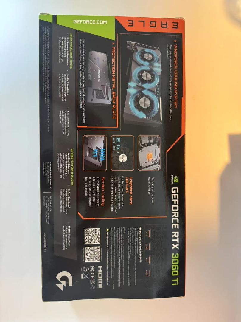 グラフィックボード・グラボ・ビデオカード GIGABYTE GeForce RTX 3060 Ti EAGLE OC 8G
