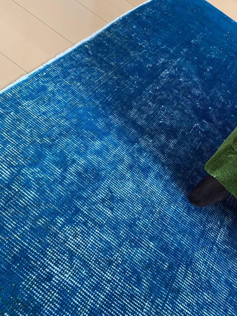 最終値下げ‼️koreniwa トルコヴィンテージラグ　115×210 藍色