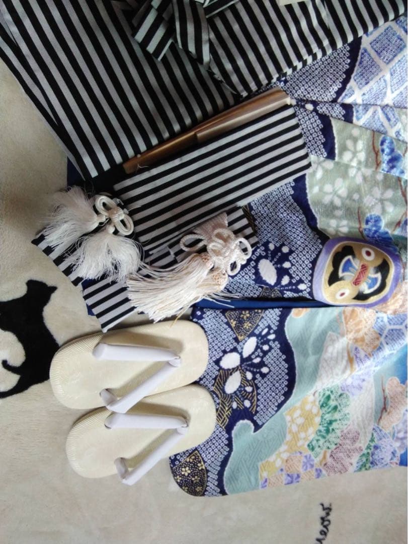 男の子用・3歳向け・化繊・袴とお着物のセットです