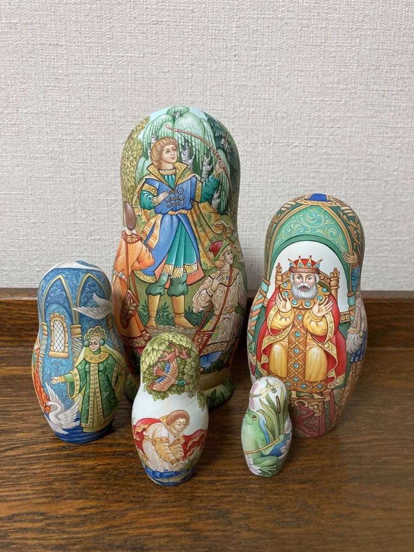 ロシア雑貨☆民話マトリョーシカ「蛙の王女」(5P)コブロフ工房