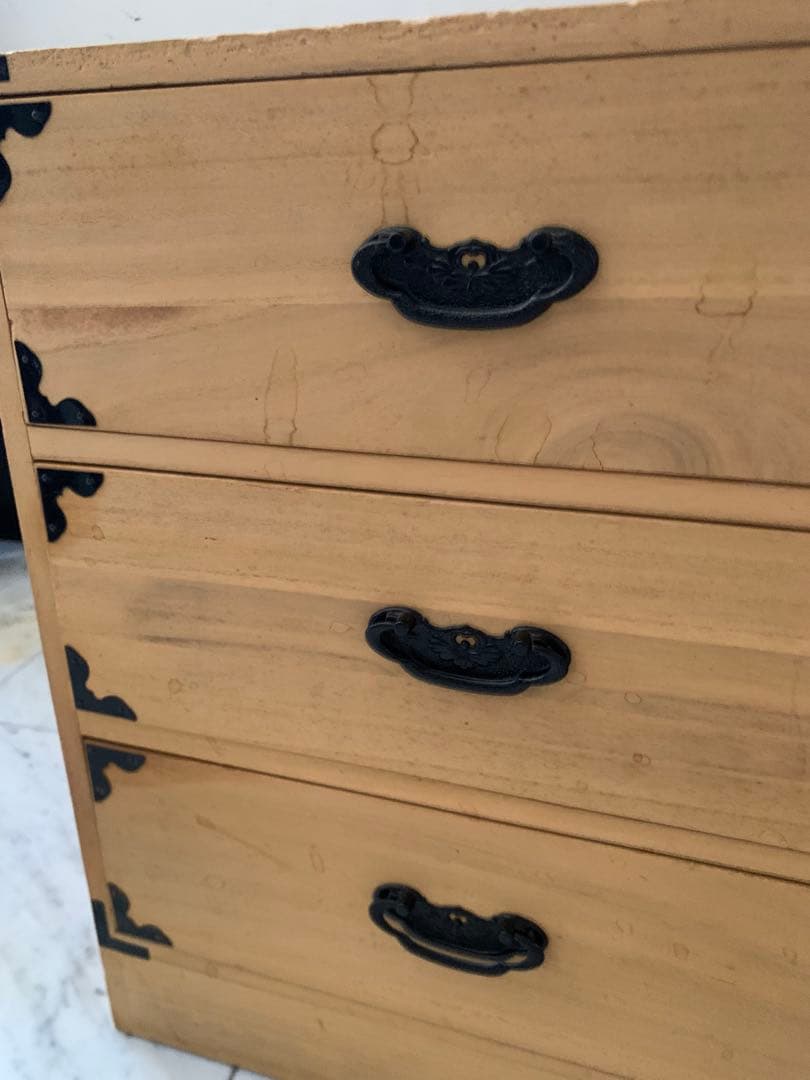 桐タンス　引き出し3段　着物箪笥　タンス　収納　古家具　古民家　時代家具