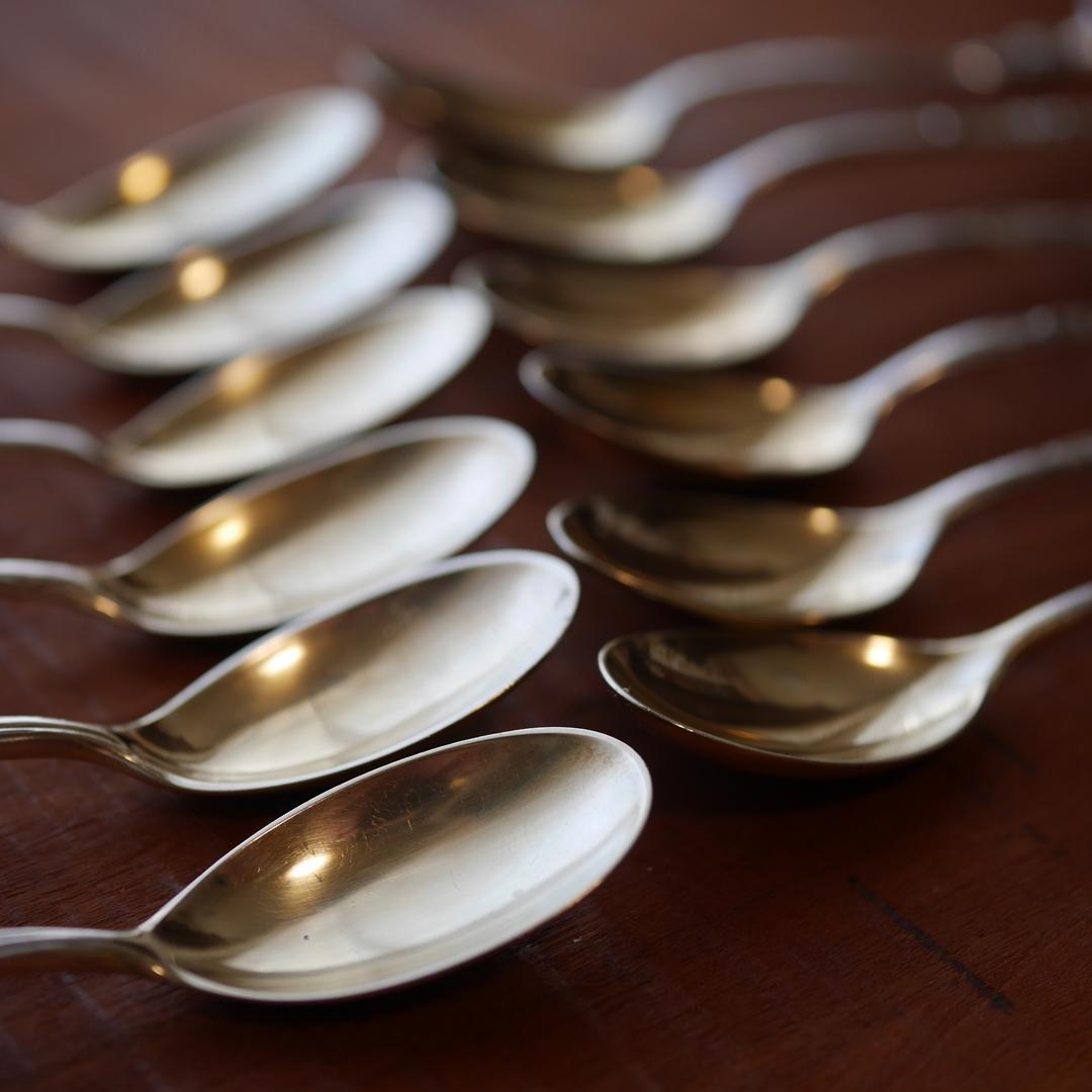 ◆TIFFANY◆アンティーク◆デミタススプーン◆12本セット◆