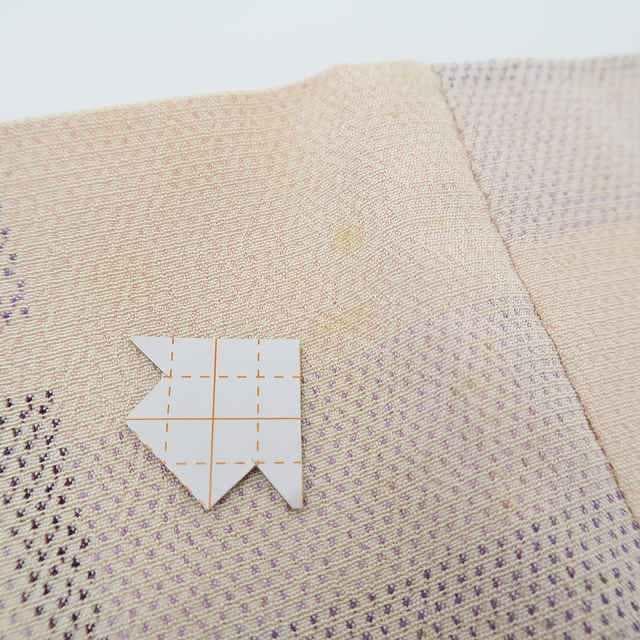 単衣 正絹 着物“やさしい霞空で始まる伝言ゲーム☆”塩沢お召 R-92