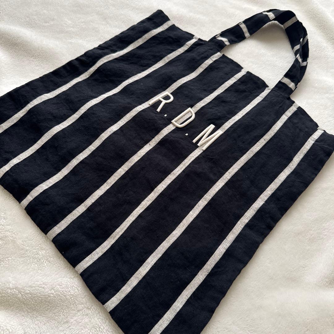 R&D.M.Co エコバッグ レタードバッグ 黒×白 オールドマンズテーラー