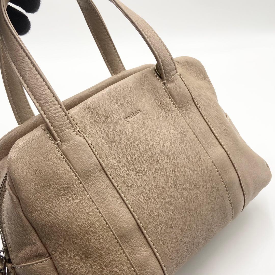 未使用級　ゲンテン　ゴートベーシック　ボストンバッグ　2way サンドベージュ