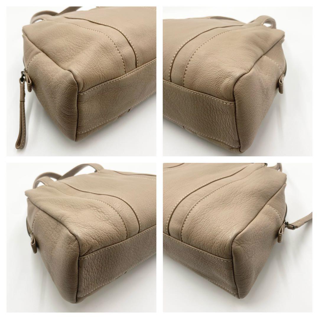 未使用級　ゲンテン　ゴートベーシック　ボストンバッグ　2way サンドベージュ