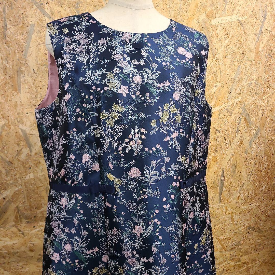 ROSE TIARA 花柄 ノースリーブ ワンピース タグ付き 46